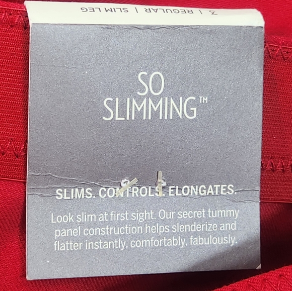 Chico's So Slimming Slim Leg 5 Pocket Red Pants - Picture 13 of 15